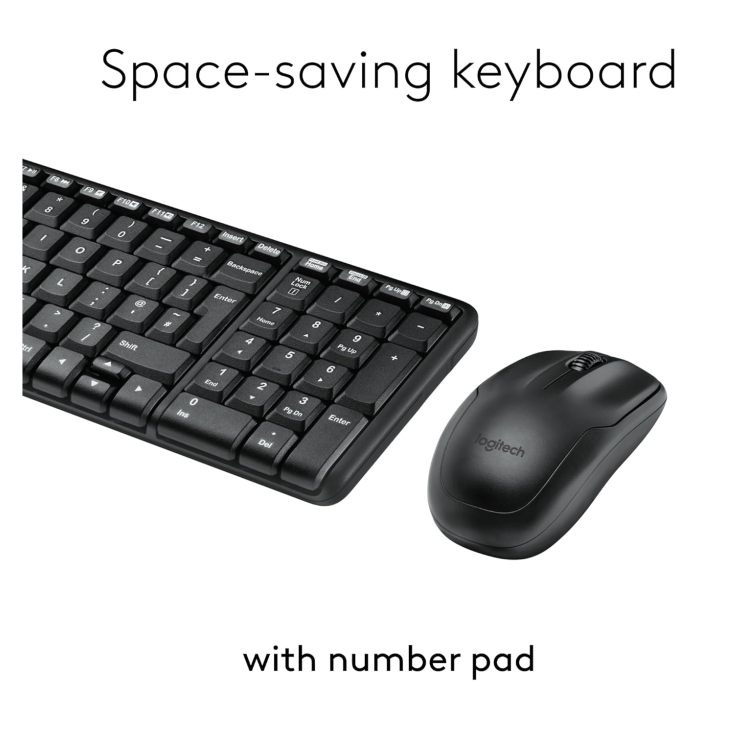 Logitech MK220 Wireless Keyboard and Mouse Combo Black