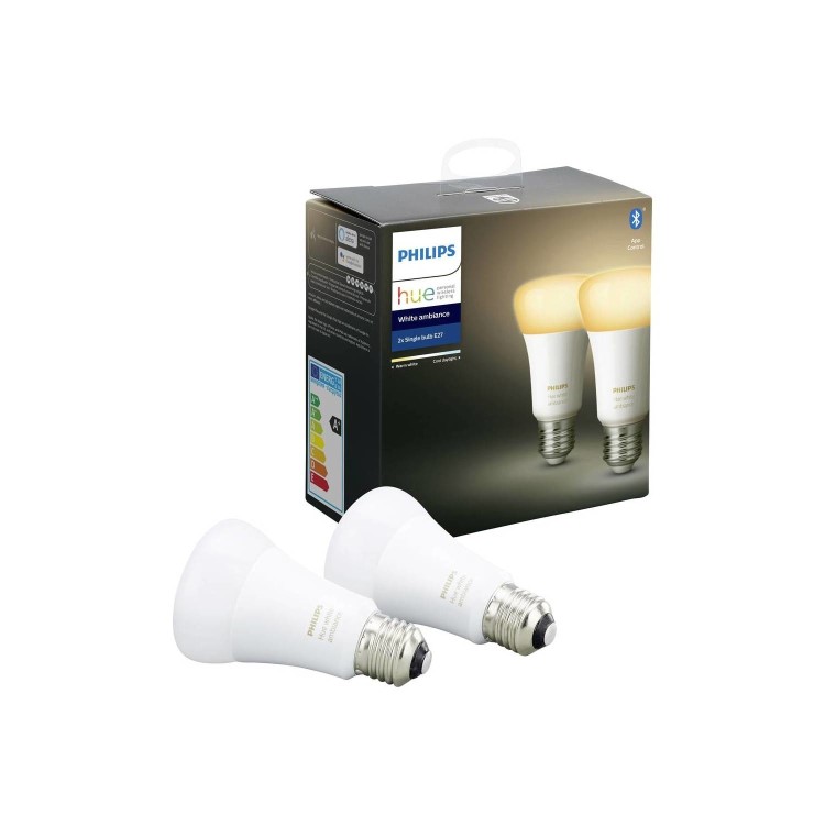 Philips Hue White Ambiance E27 Twin Pack