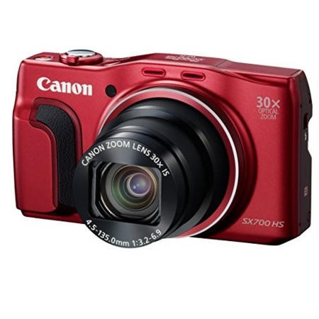Canon PowerShot SX700 HS 16.1 MP Digital Camera - Red - Laptops Direct