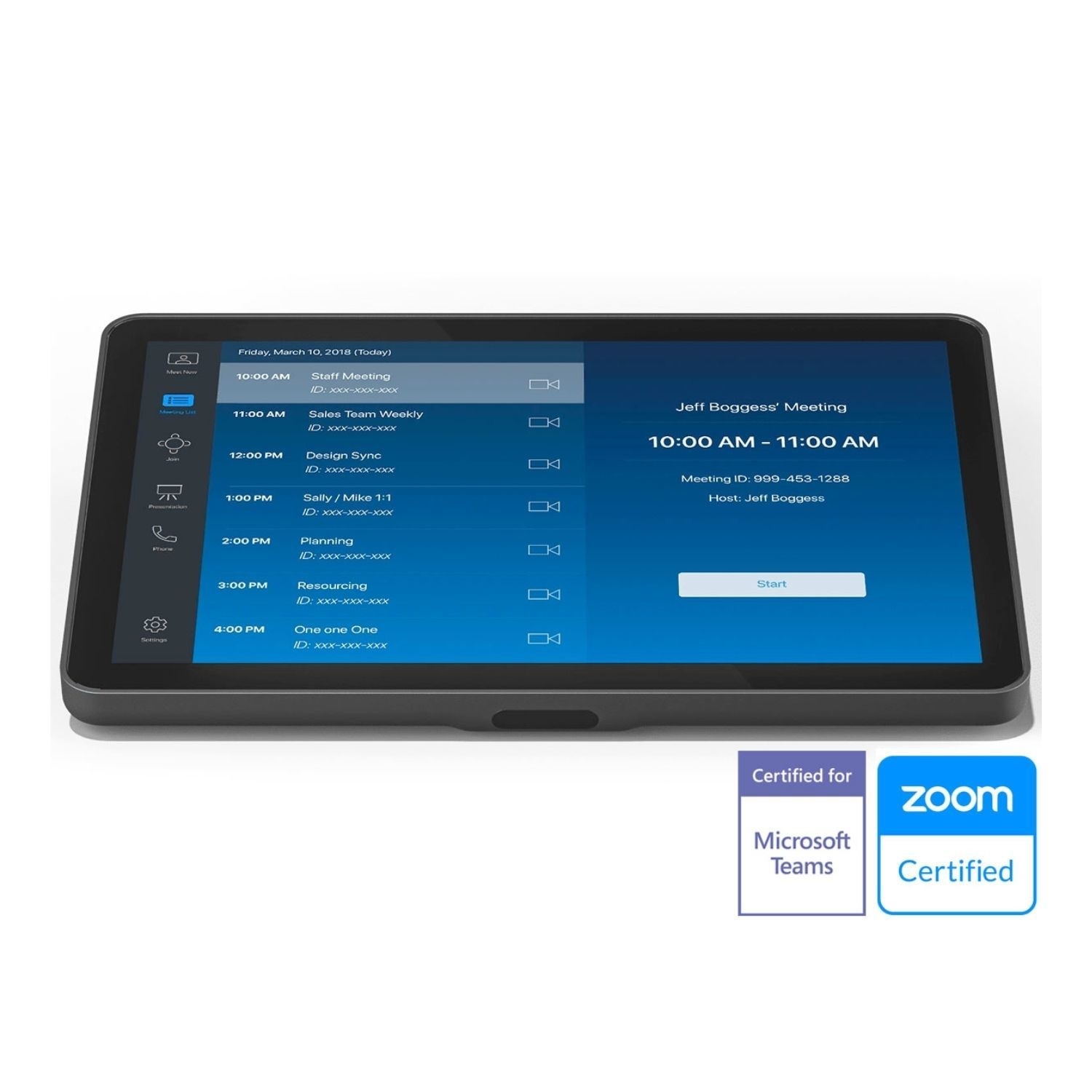 Tap IP Meeting Room Touch Controller