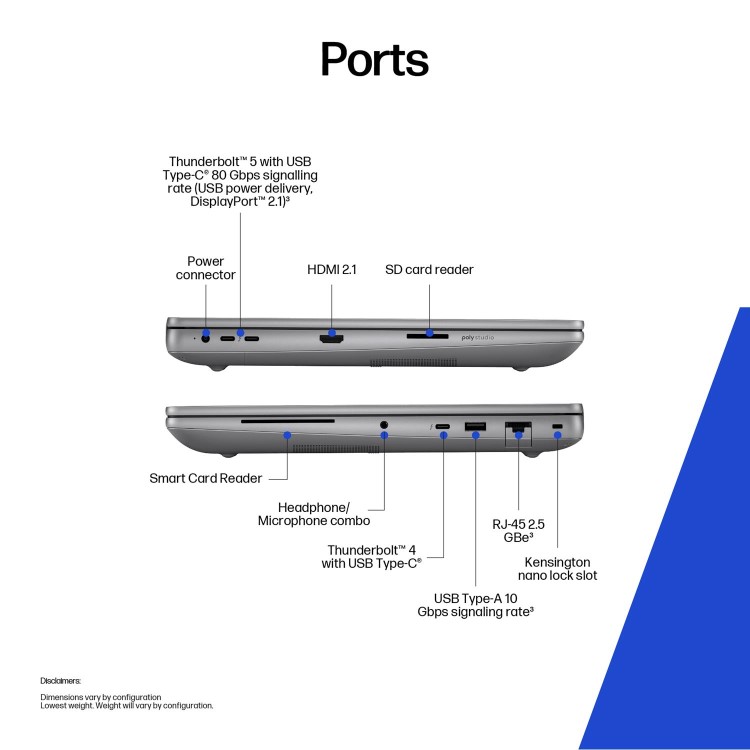 HP ZBook Intel Core Ultra 7 32GB RAM 1TB SSD 16 Inch Windows 11 Pro Laptop