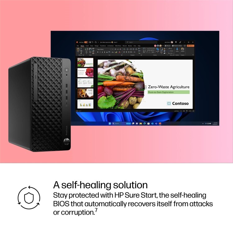 ProDesk 4 Tower G1i Desktop AI PC  Wolf Pro Security Edition, Windows 11 Pro, Intel Core™ Ultra 5, 16GB RAM, 512GB SSD