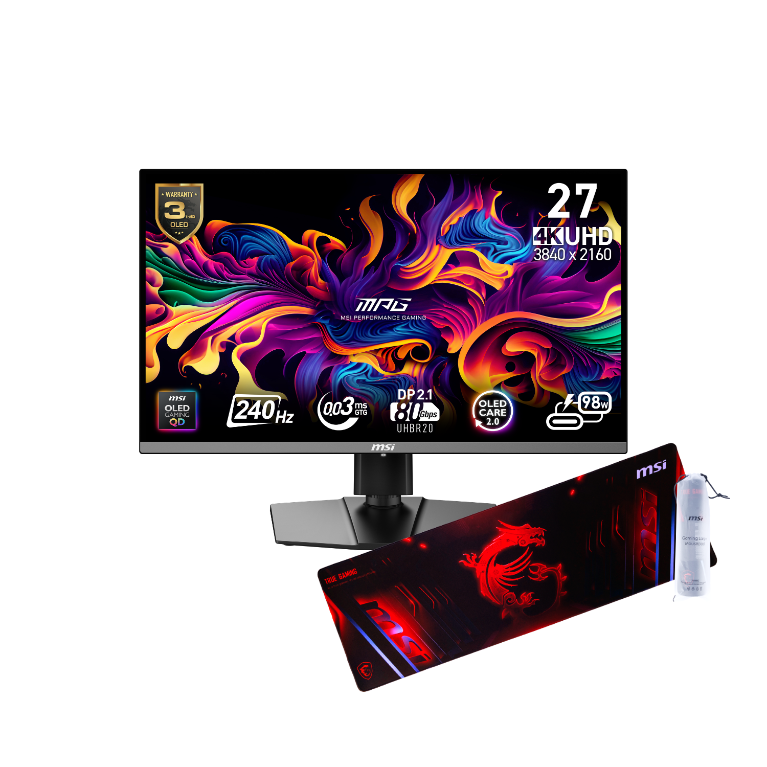 MPG 272URX QD 27 QD OLED 4K UHD 240Hz 0.03ms Gaming Monitor