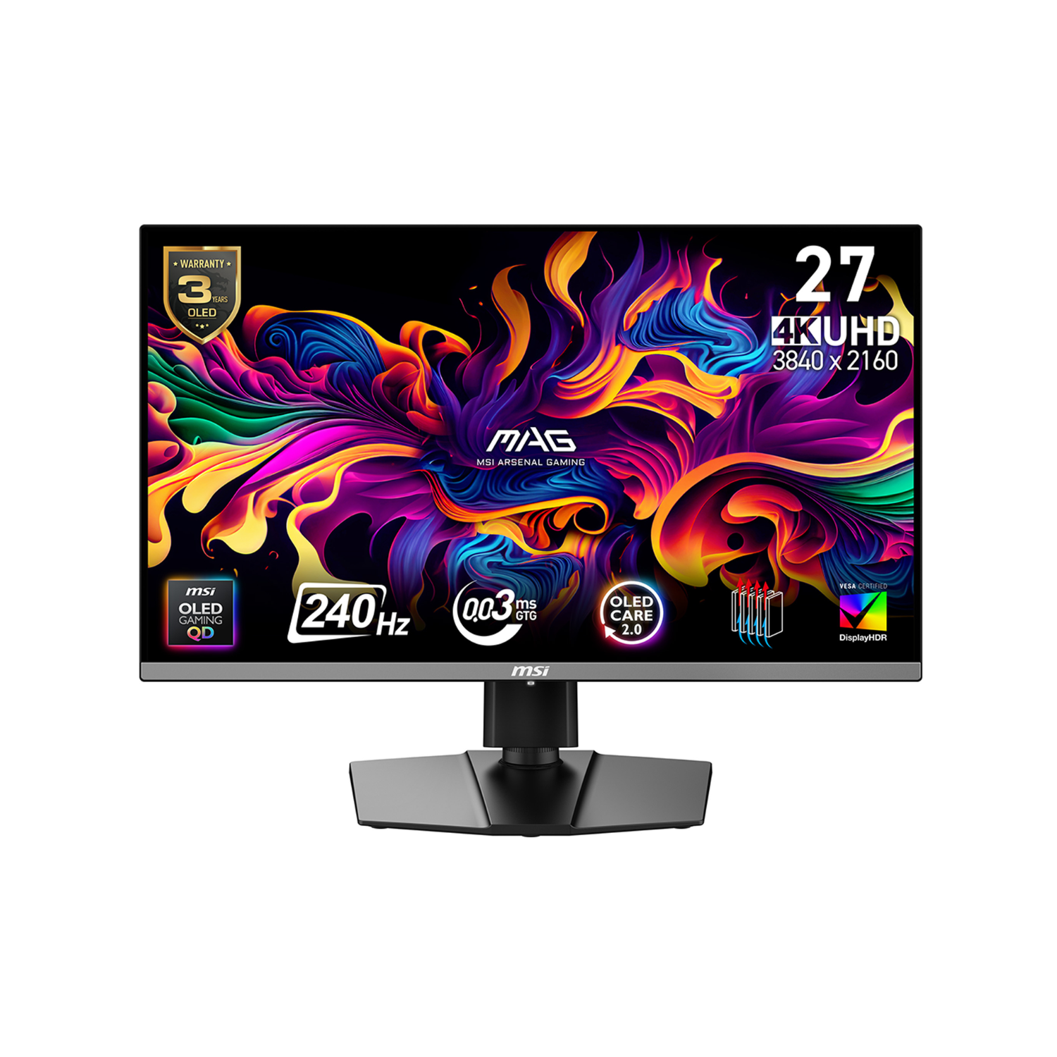 Msi Mag 272UP QD-OLED X24 27 QD-OLED 4K Uhd 240Hz 0.03ms Gaming Monitor