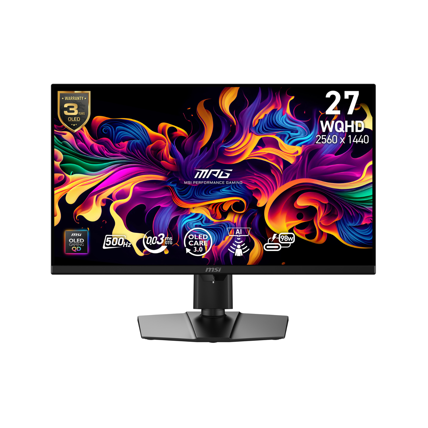 MPG 271QR QD OLED X50 27 OLED WQHD 500Hz 0.03ms Gaming Monitor