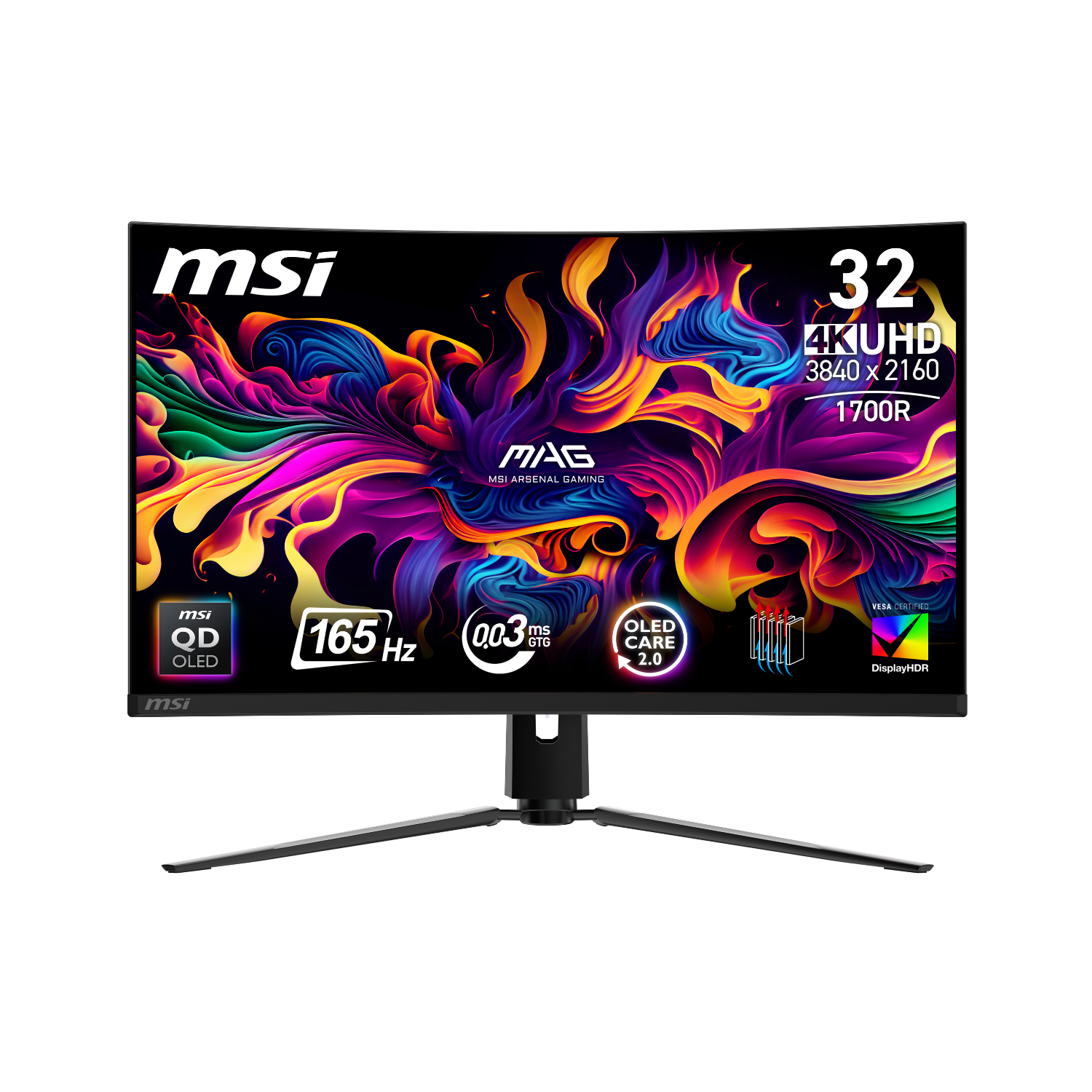 MSI MAG 321CUP QD-OLED 32 QD-OLED 4K UHD 165Hz 0.03ms Curved Gaming Monitor