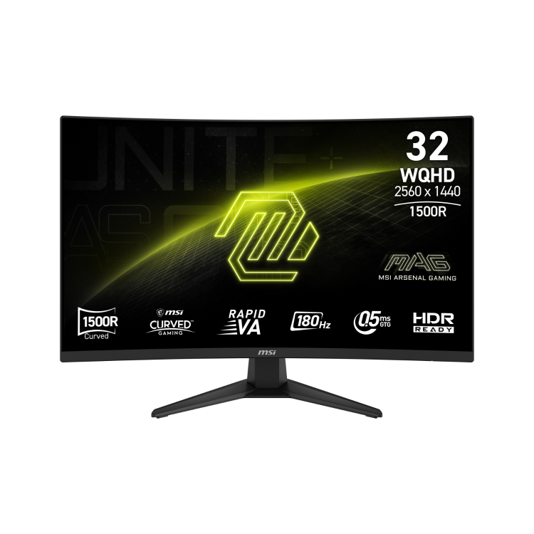 MSI MAG 321CQF E18 32" VA WQHD 180Hz 0.5ms Curved Gaming Monitor 