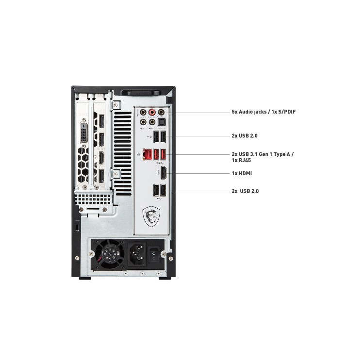 MSI Nightblade MI3 Core i5-8400 8GB 2TB + 128GB SSD GeForce GTX 1060 3GB Windows 10 Gaming PC