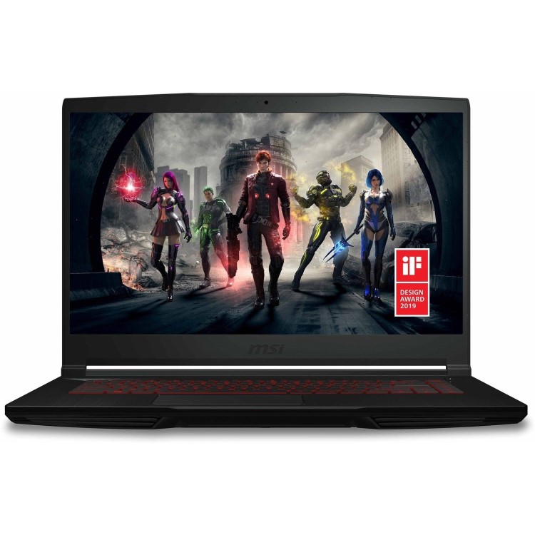 GRADE A1 - MSI GF63 Thin Core i5-10300H 8GB 256GB SSD 15.6 Inch GeForce GTX 1650 Max-Q Windows 10 Gaming Laptop 