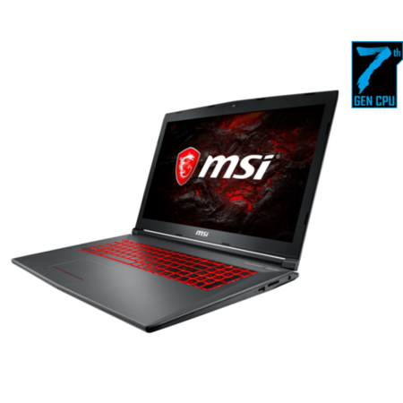 MSI GV72 7RD Core i7-7700HQ 8GB 1TB  GeForce GTX 1050 2GB 17.3 Inch Windows 10 Gaming Laptop