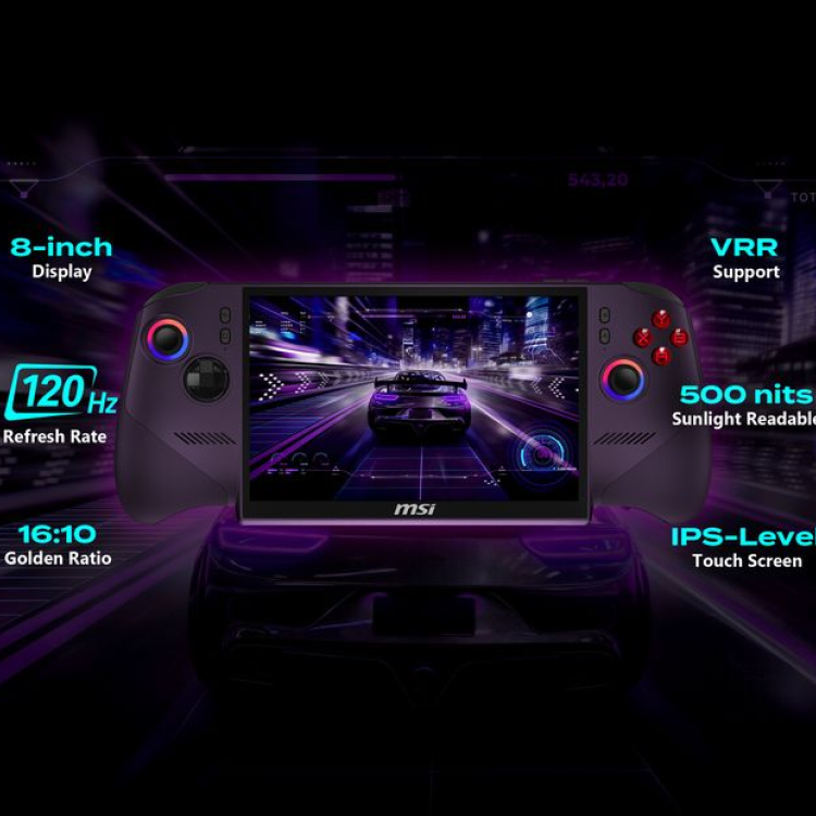 MSI Claw 8 EX AI+ Intel Arc G3 Extreme 32GB RAM 1TB SSD 120Hz 8 Inch Touchscreen Handheld Gaming Console