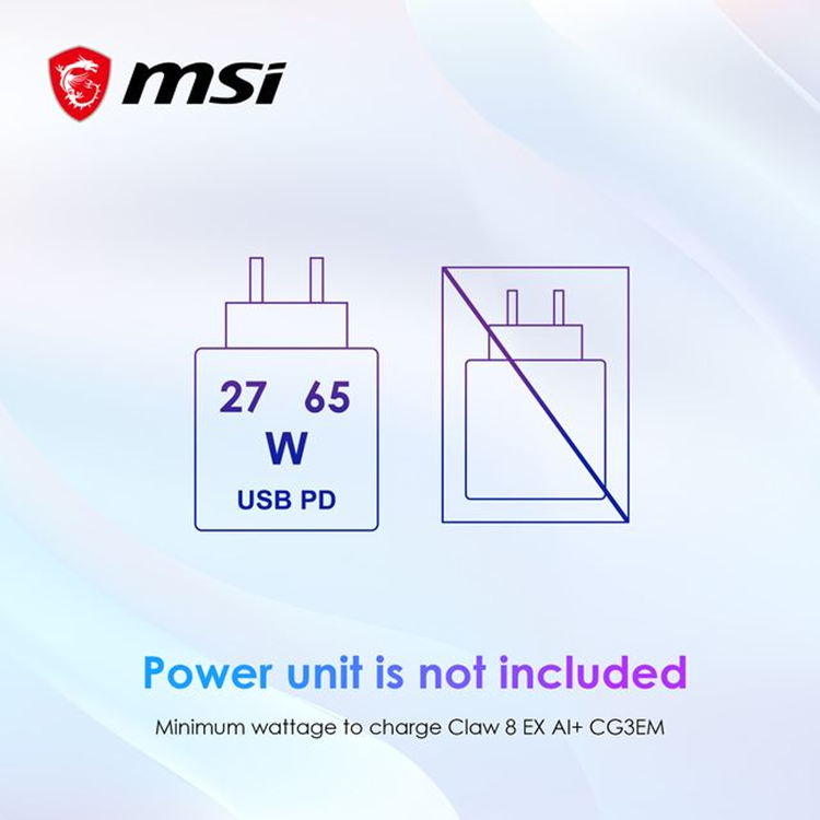 MSI Claw 8 EX AI+ Intel Arc G3 Extreme 32GB RAM 1TB SSD 120Hz 8 Inch Touchscreen Handheld Gaming Console