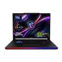 MSI Raider 16 Max Intel Core Ultra 9 32GB RAM 1TB SSD GeForce RTX 5090 240Hz 16 Inch Windows 11 Gaming Laptop