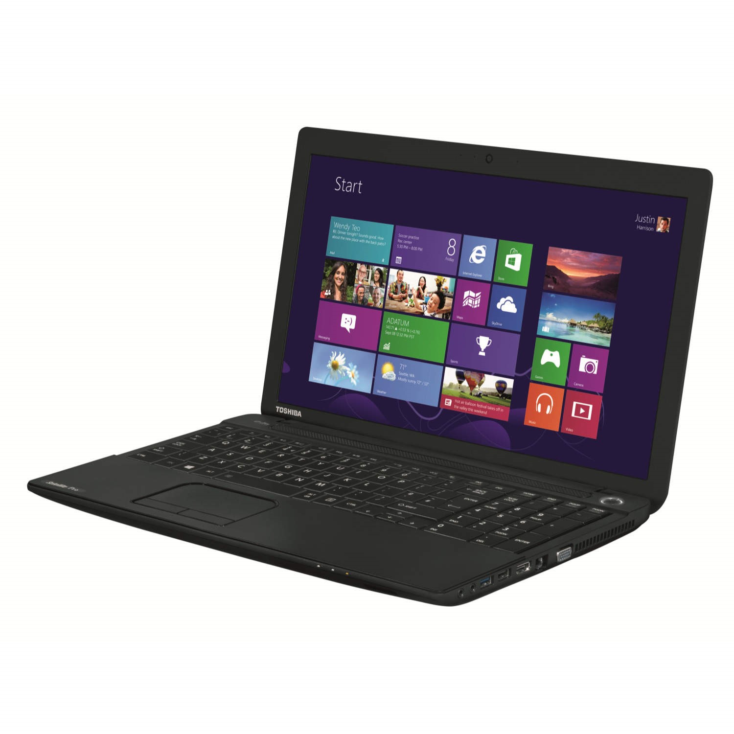 Toshiba Satellite Pro C50 A 1mm 4gb 500gb Windows 8 1 Laptop In Black Laptops Direct