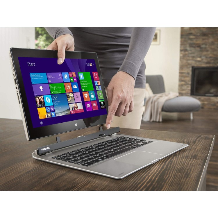 Refurbished Grade A1 Toshiba Satellite Click 2 L30W-B-10D Pentium N3530 Quad Core 4GB 500GB 13.3 inch Touchscreen Convertible Ultrabook Laptop