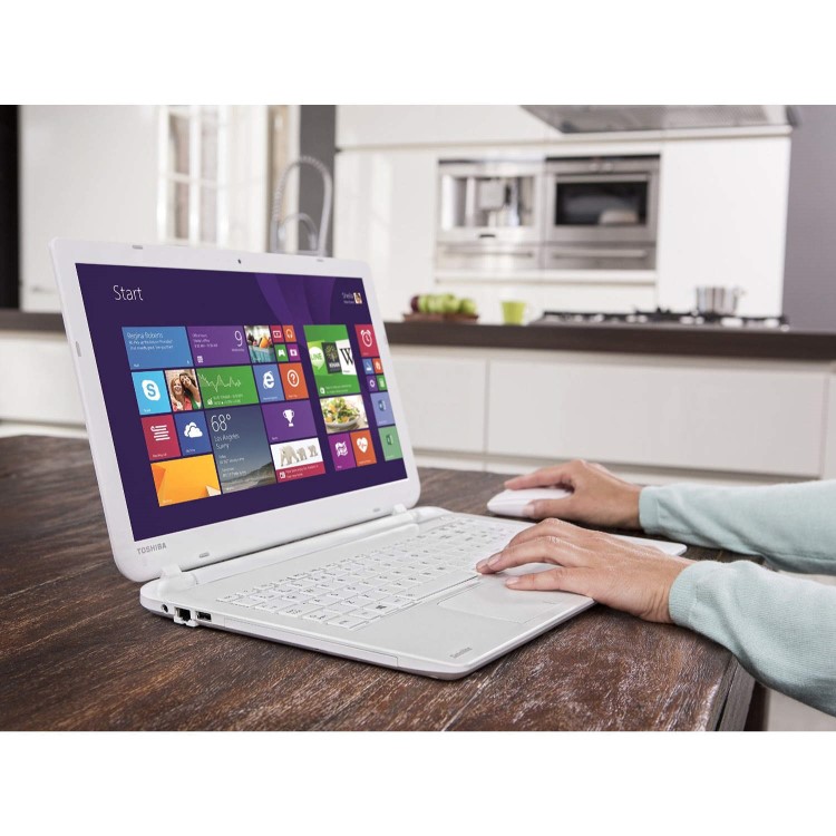 Refurbished Grade A1 Toshiba Satellite L50D-B-16Q AMD E1-6010 6GB 1TB Windows 8.1 Laptop in White