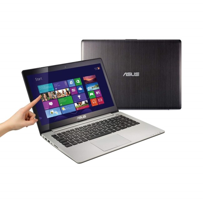 Refurbished Grade A1 Asus S451LA Core i5 6GB 750GB DVDRW 14 inch Touchscreen Windows 8 Laptop in Black & Silver 