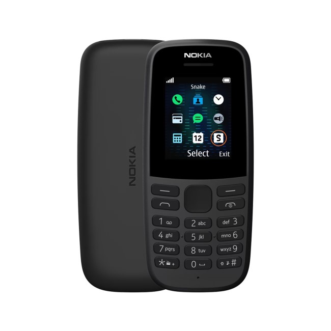 Grade A1 Nokia 105 2019 Black 1.77" 4MB 2G Unlocked & SIM Free Smartphone