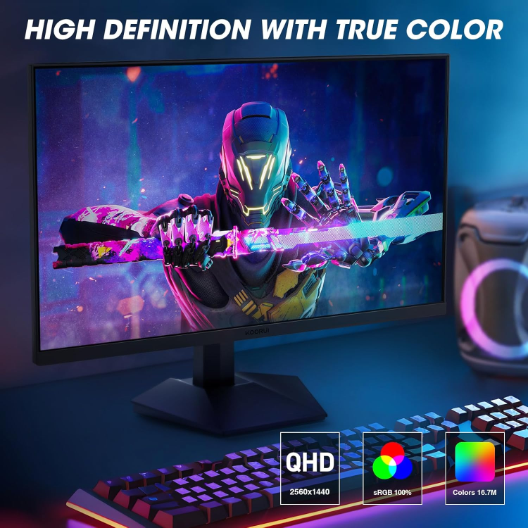 Refurbished KOORUI 27E6CA 27" IPS QHD 170Hz 1ms Gaming Monitor