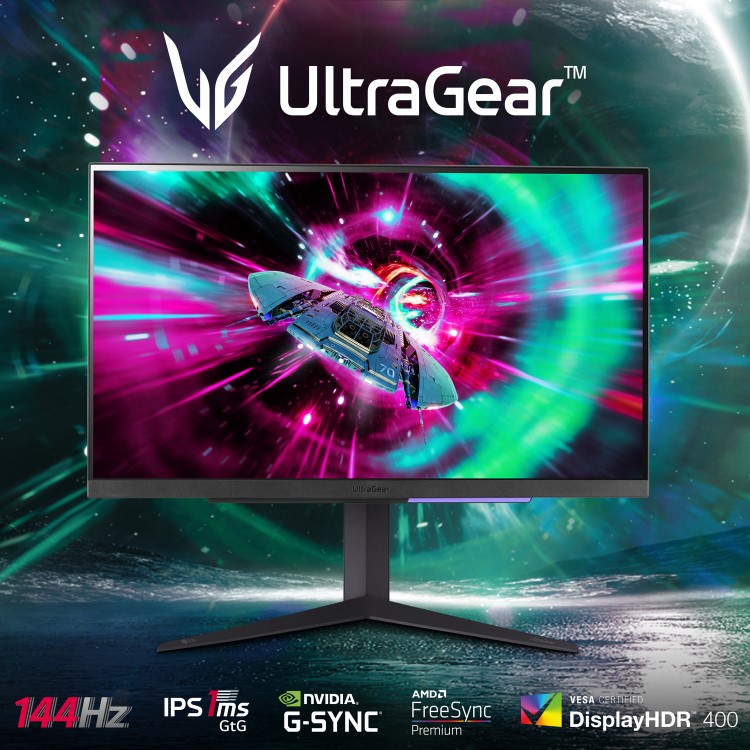 LG UltraGear 27GR93U 27" IPS 4K UHD 144Hz 1ms Adaptive Sync Gaming Monitor