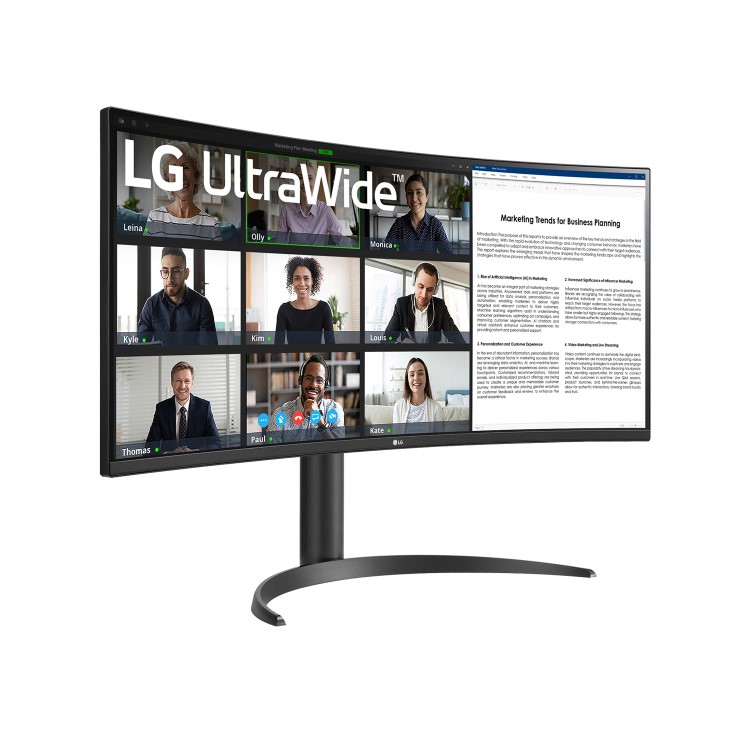 Refurbished LG 34WR55QK-B 34" VA QHD Ultrawide Curved Business/Gaming Monitor