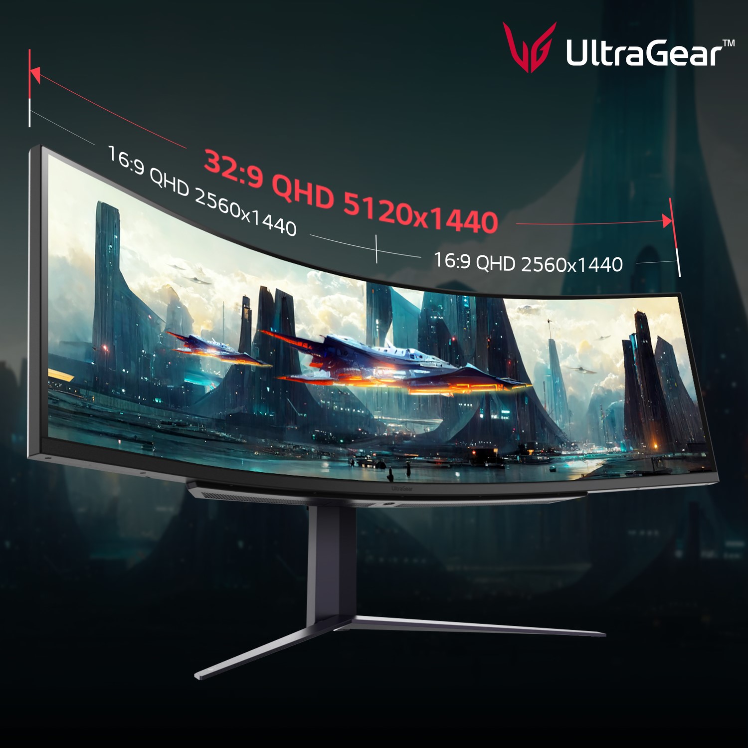 LG UltraGear 49GR85DC 49" Dual QHD 240Hz 1ms FreeSync Curved Gaming ...