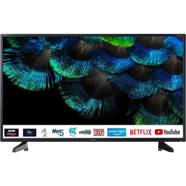 Refurbished Sharp 55" 4K Ultra HD with HDR LED Freeview Play Smart TV without Stand