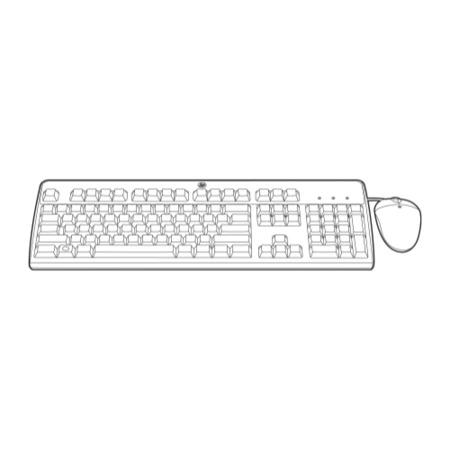 Hewlett Packard HP USB BFR with PVC Free UK Keyboard/Mouse Kit