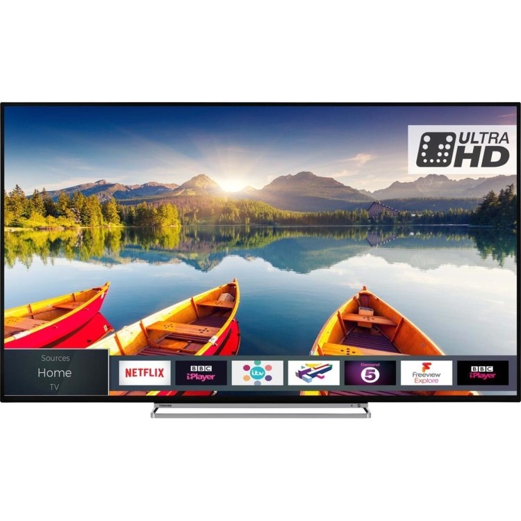 Refurbished Toshiba 65" 4K Ultra HD with HDR10 LED Freeview Play Smart TV without Stand