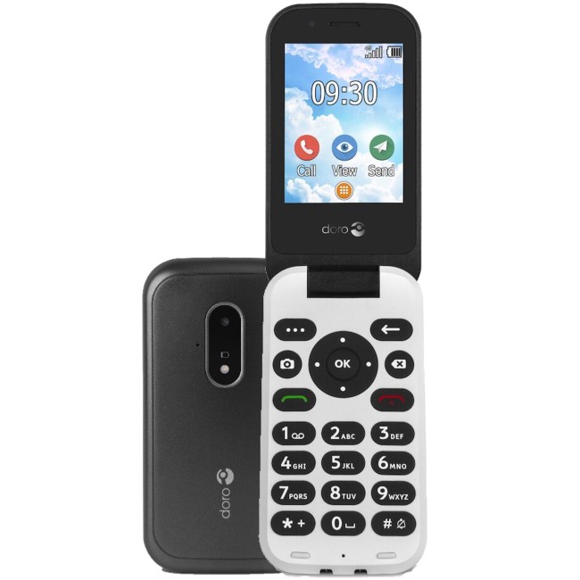 Refurbished Doro 7030 Black 2.8" 512MB 4G Dual SIM Unlocked & SIM Free Mobile Phone