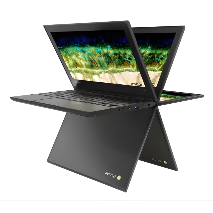 Refurbished Lenovo 500E 2nd Gen Intel Celeron N4100 4GB RAM 32GB eMMC 11.6 Inch Touchscreen Convertible Chromebook