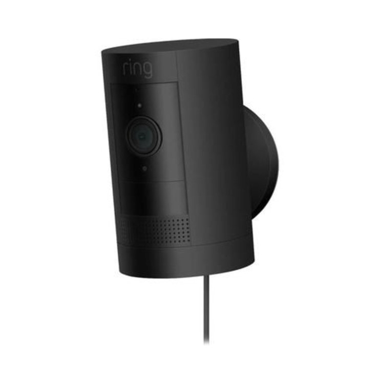 Box Opened Ring 1080p HD Stick Up Cam Plug-in - Black