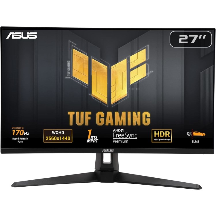Refurbished ASUS TUF Gaming VG27AQA1A 27" VA WQHD 170Hz 1ms Freesync Gaming Monitor
