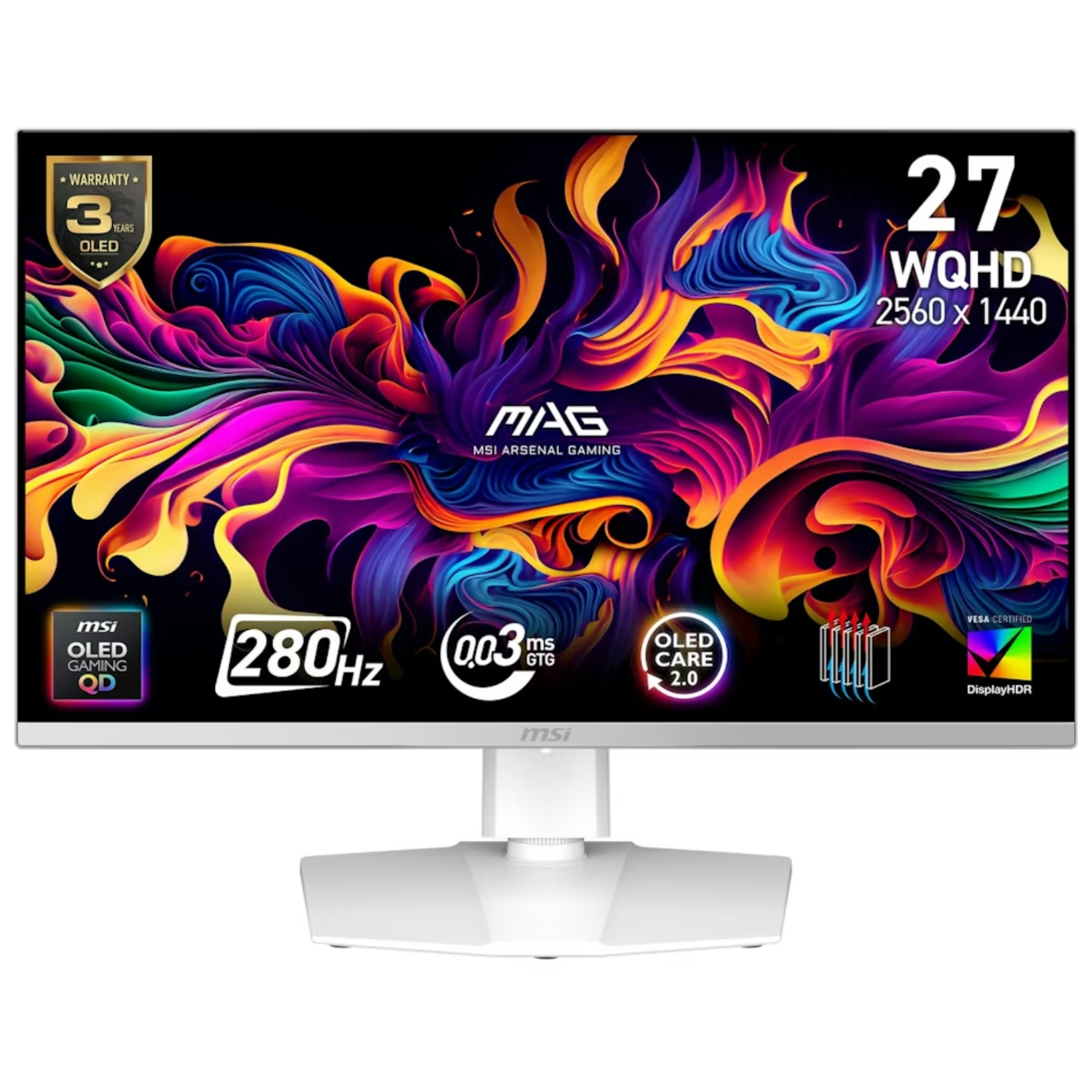 Refurbished MAG 272QPW 27 QD OLED WQHD 280Hz 0.03ms Gaming Monitor