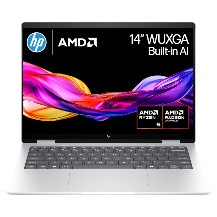 Refurbished HP Envy x360 AMD Ryzen 5 16GB RAM 512GB SSD 14 Inch Windows 11 Touchscreen Convertible Laptop
