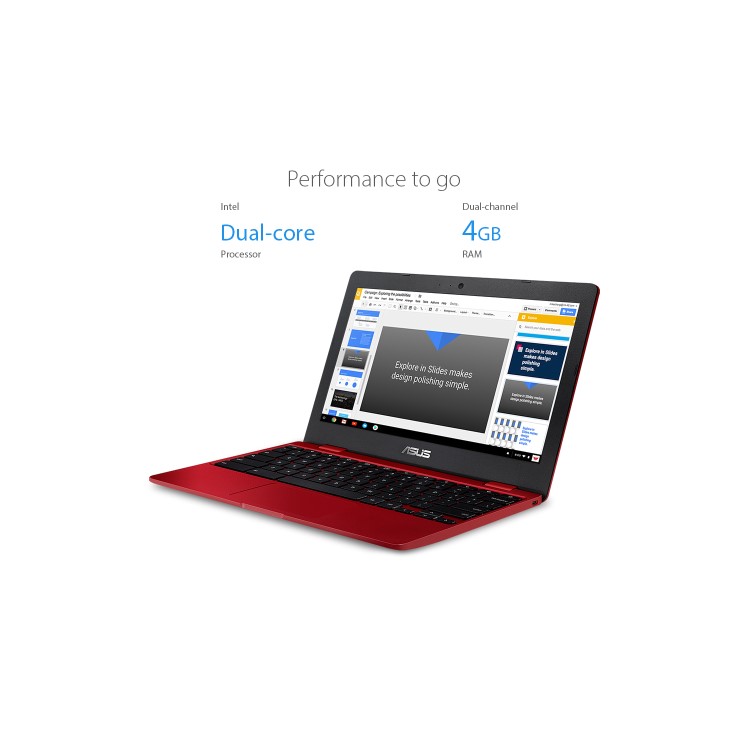 Asus C223NA Intel Celeron N3350 4GB 32GB eMMC 11.6 Inch Chrome OS Chromebook - Red
