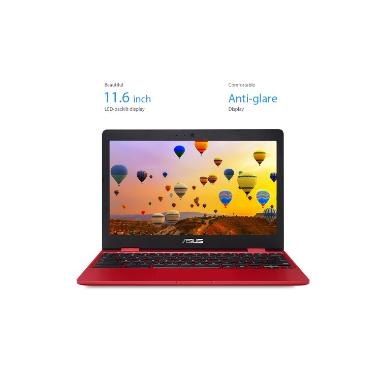 Asus C223NA Intel Celeron N3350 4GB 32GB eMMC 11.6 Inch Chrome OS Chromebook - Red