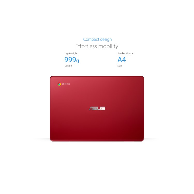 Asus C223NA Intel Celeron N3350 4GB 32GB eMMC 11.6 Inch Chrome OS Chromebook - Red