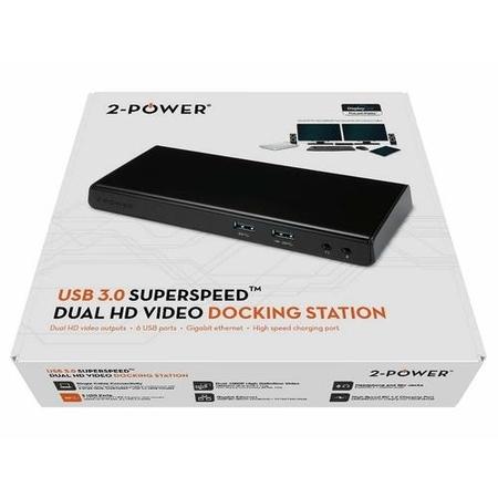 Box Opened 2-Power USB 3.0 Dual Display Docking Station