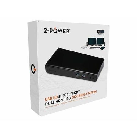 Box Opened 2-Power USB 3.0 Dual Display Docking Station