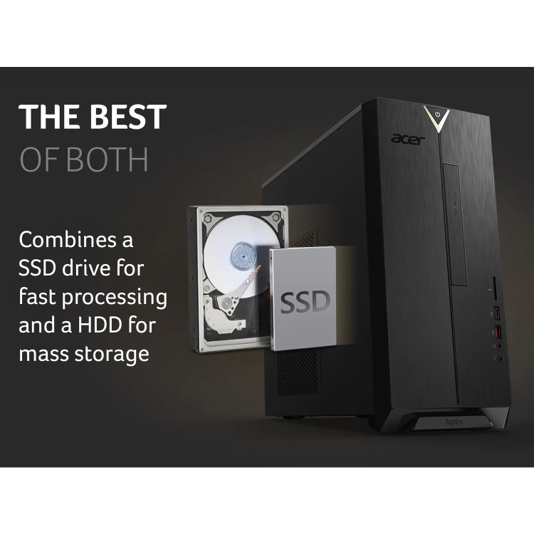 Acer TC-1660 Core i3-10105 8GB 2TB HDD Windows 11 Desktop PC