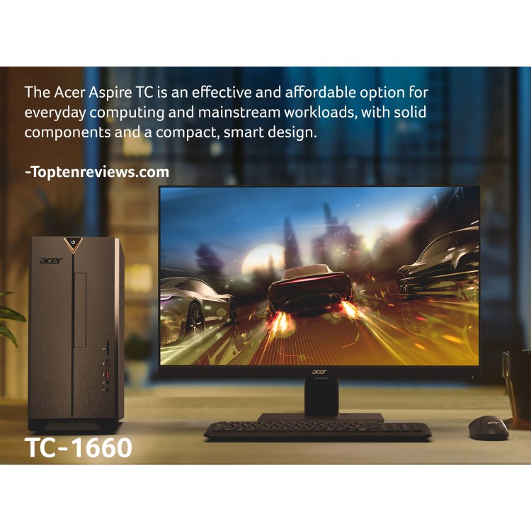 Acer TC-1660 Core i3-10105 8GB 2TB HDD Windows 11 Desktop PC