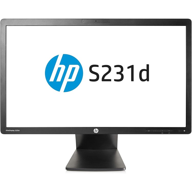 Refurbished HP EliteDisplay S231D Full HD LED 23 Inch Monitor with Integrated Webcam Microphone and Port Replicator