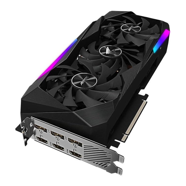 Box Opened Gigabyte AORUS GeForce RTX 3070 MASTER 8GB V2 LHR Graphics Card