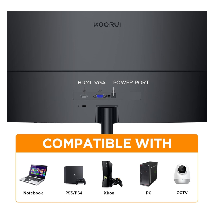 Refurbished Koorui 27" VA Full HD Curved Monitor