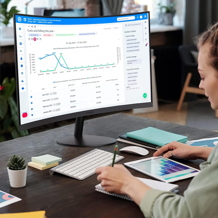 Refurbished Koorui 27" VA Full HD Curved Monitor
