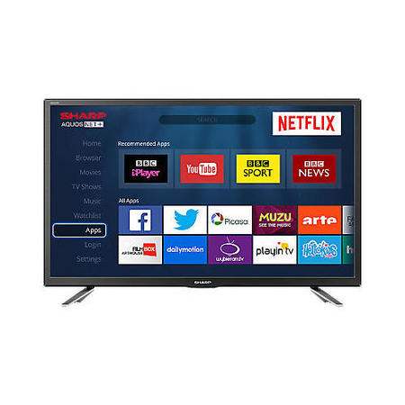 Refurbished Sharp 24" 720p HD Ready LED Freeview Play Smart TV without Stand