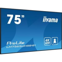 Refurbished iiyama LH7565UHSB-B1 Signage Display Kiosk design 189.2 cm 74.5" LED Wi-Fi 800 cd/m² 4K Ultra HD Black Built-in processor Android 11 24/7