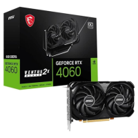 Box Opened MSI GeForce RTX 4060 VENTUS 2X BLACK 8GB OC GDDR6X Graphics Card