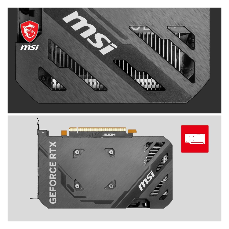 Box Opened MSI GeForce RTX 4060 VENTUS 2X BLACK 8GB OC GDDR6X Graphics Card
